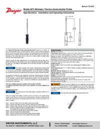 Thumbnail of document Manual - AP3 Thermo-Anemometer Probe